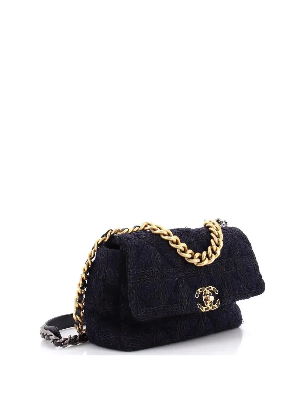 Chanel 19 Flap Bag Quilted Tweed Large #269855C44B
